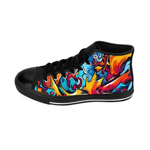Men’s Graffiti Sneaker | Colorful Print Sneakers | Graphic Pattern Shoes | Graff - Picture 5 of 9